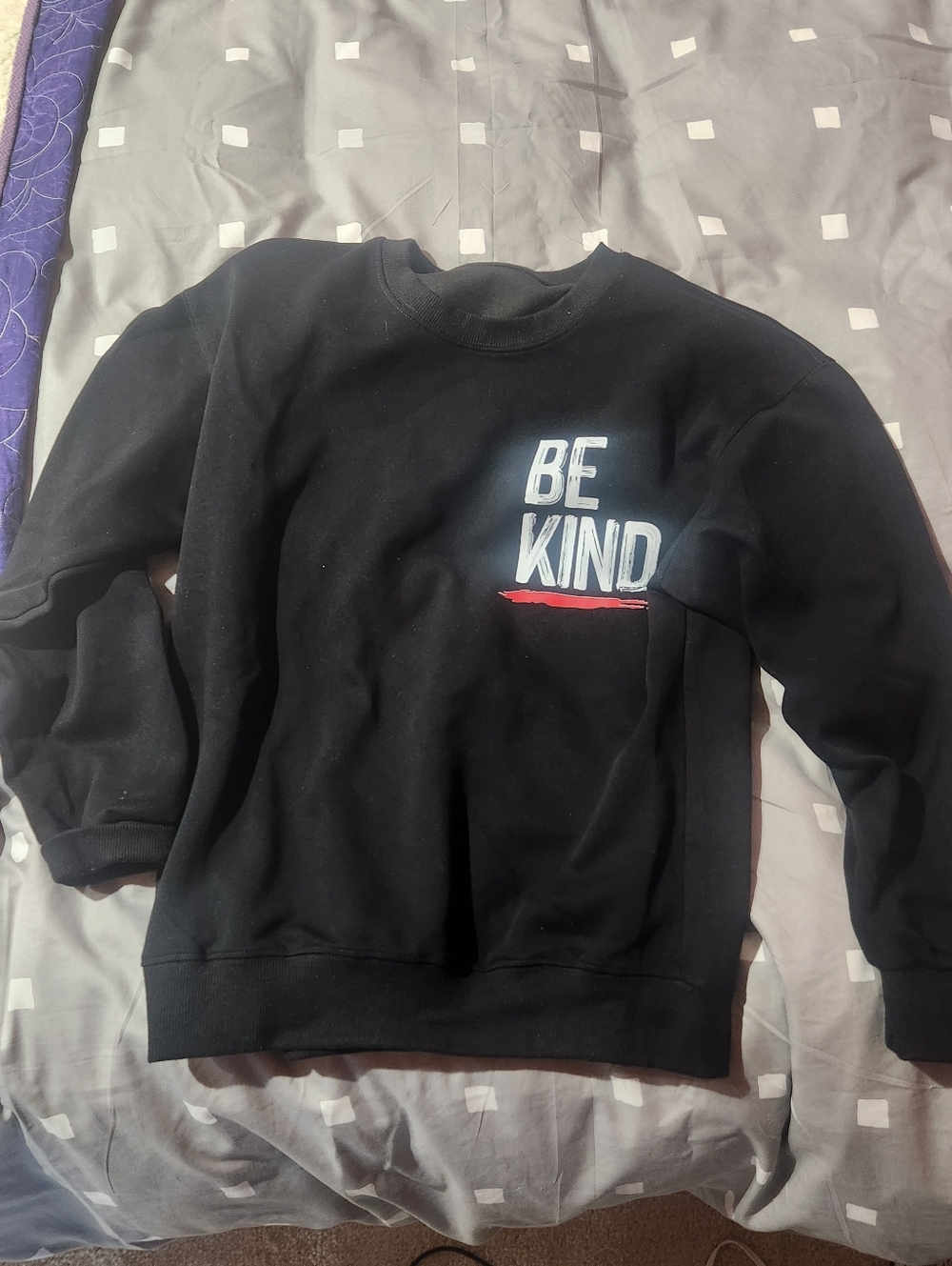 Be Kind Black Crewneck Sweatshirt